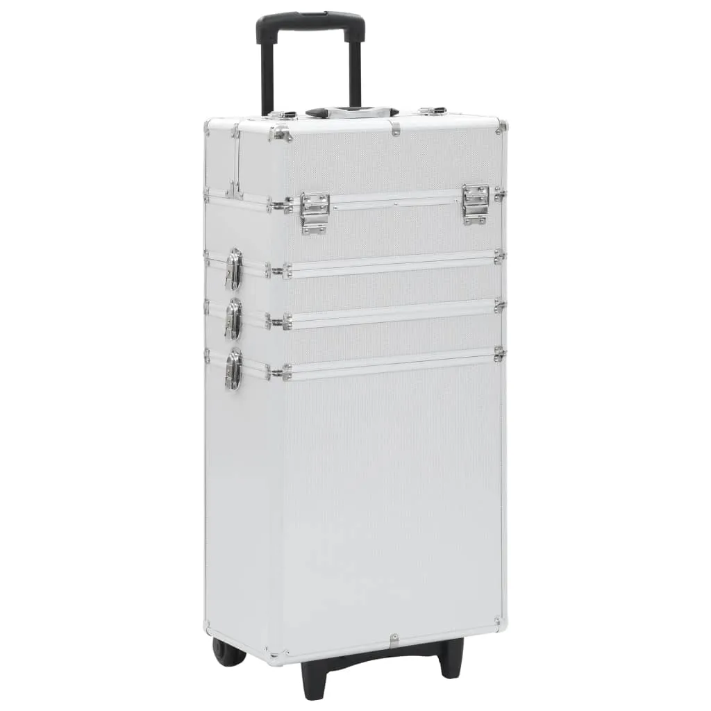 vidaXL Make-up Trolley Aluminium Silver