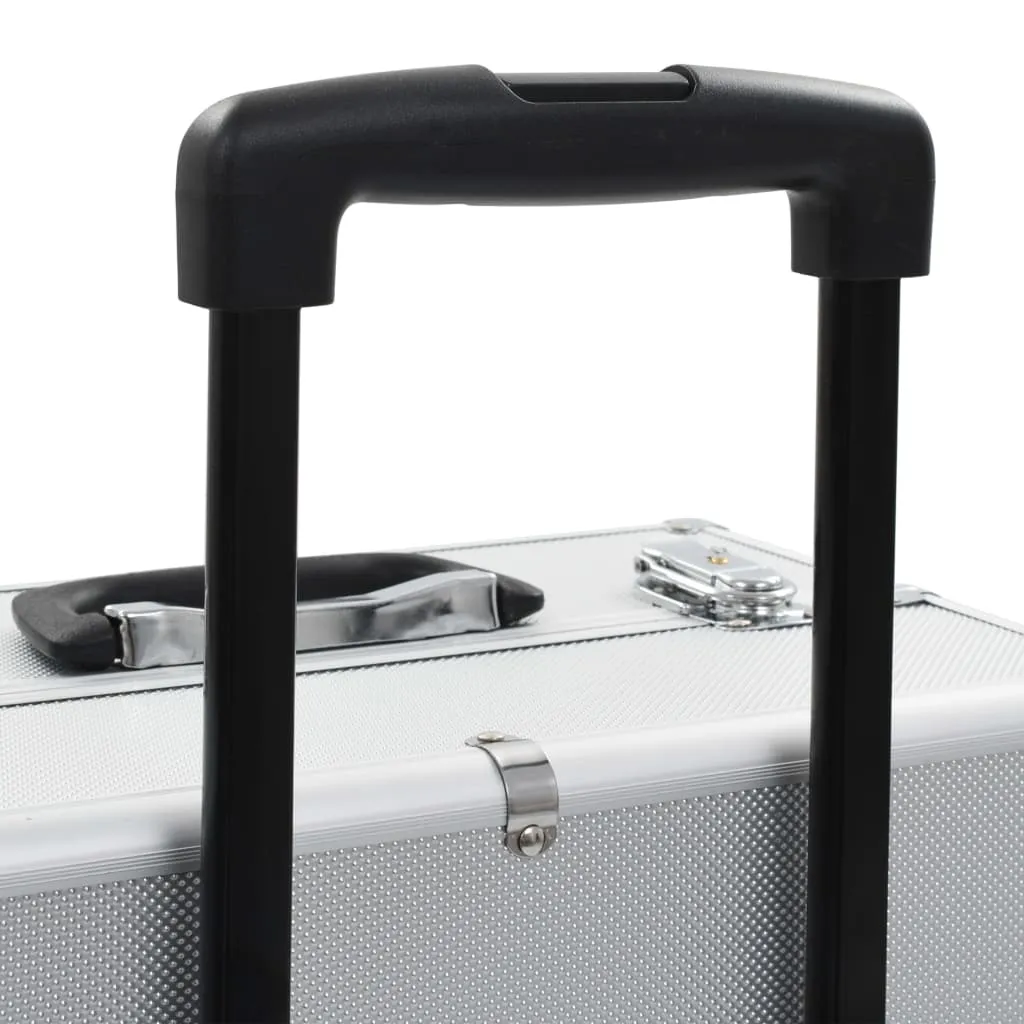 vidaXL Make-up Trolley Aluminium Silver