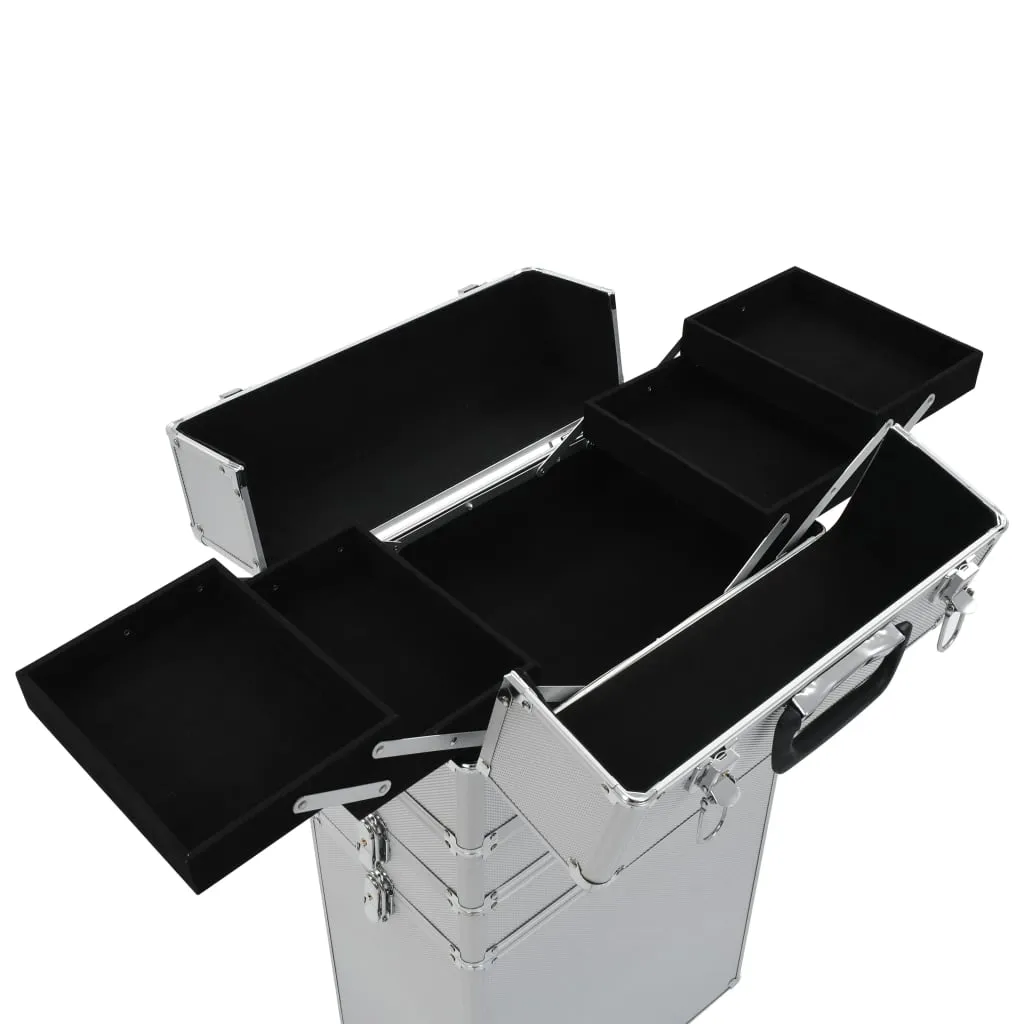 vidaXL Make-up Trolley Aluminium Silver