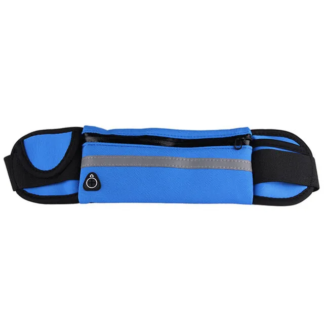 Waterproof Sport Runner Waist Bum Bag Running Jogging Belt Pouch Zip Fanny Pack Adjustable and Elastic Strap