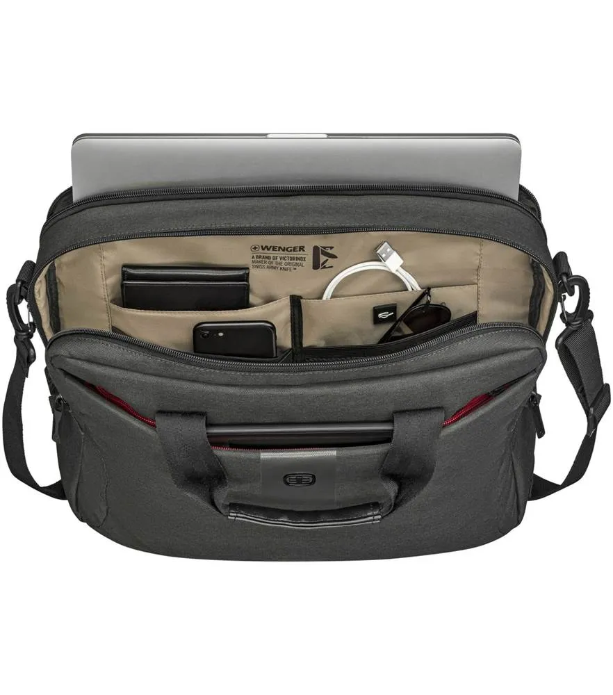 Wenger MX ECO 16" Laptop Brief with Tablet Pocket - Charcoal