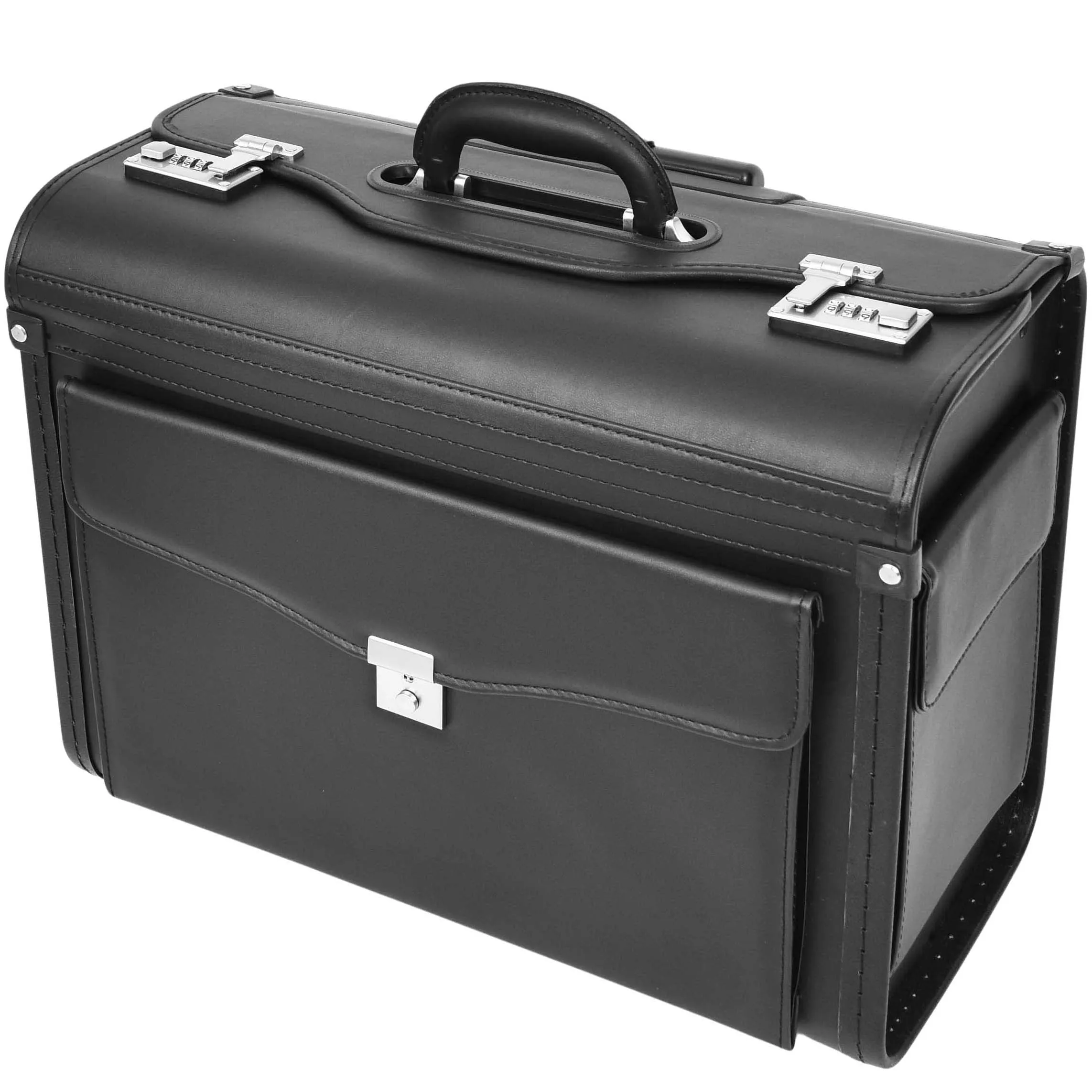 Wheeled Pilot Case Carry on Cabin Bag Laptop Sleeve Black Titan