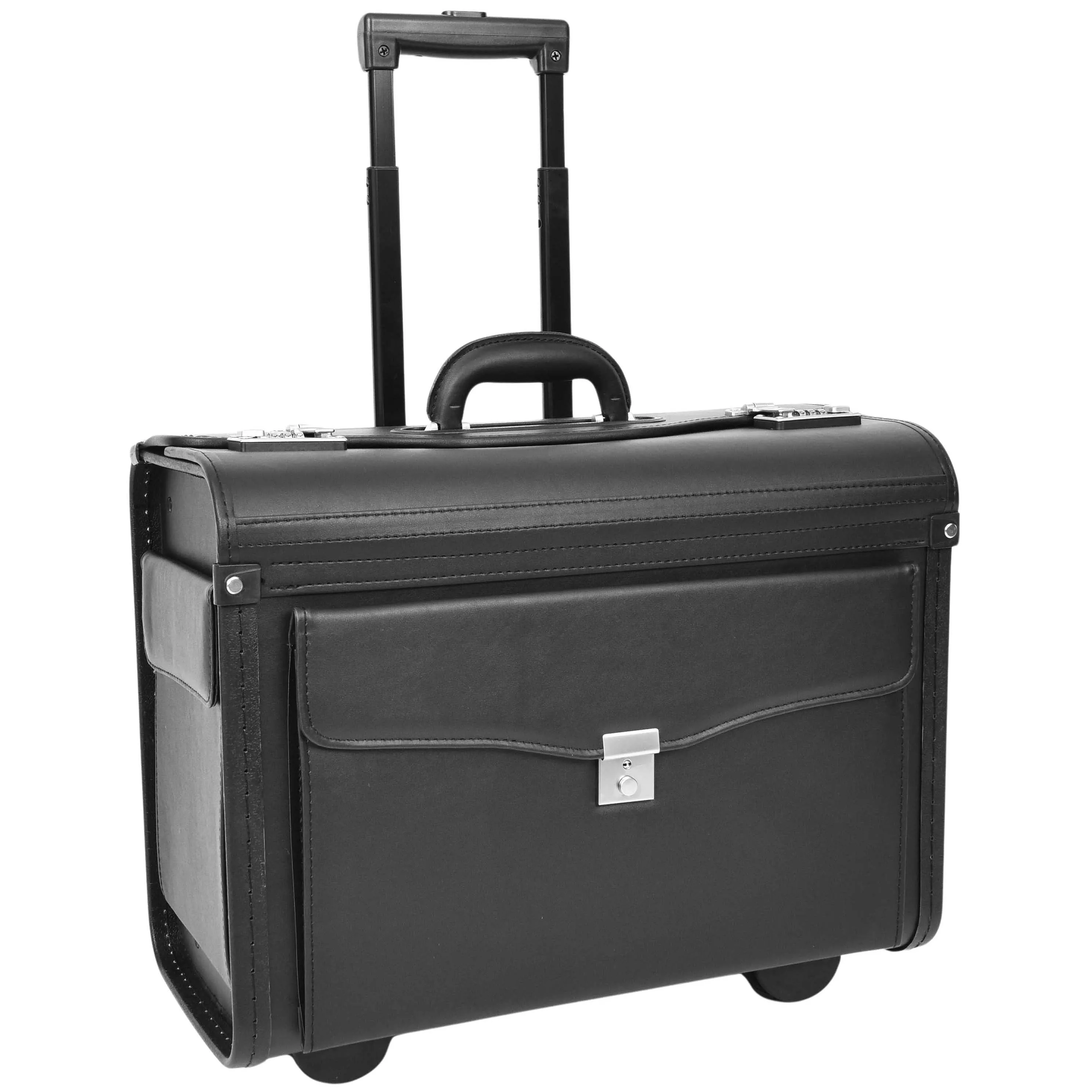 Wheeled Pilot Case Carry on Cabin Bag Laptop Sleeve Black Titan