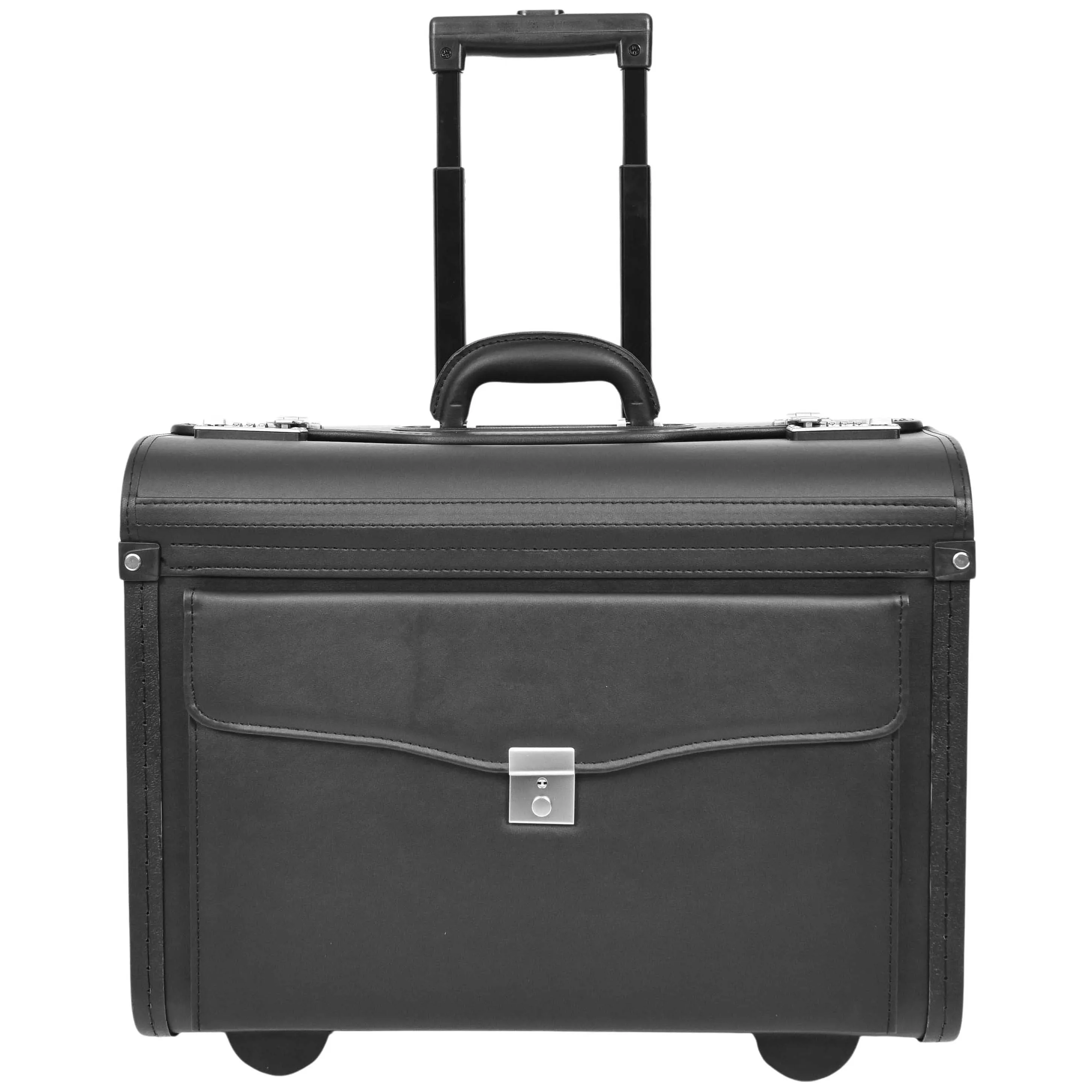 Wheeled Pilot Case Carry on Cabin Bag Laptop Sleeve Black Titan