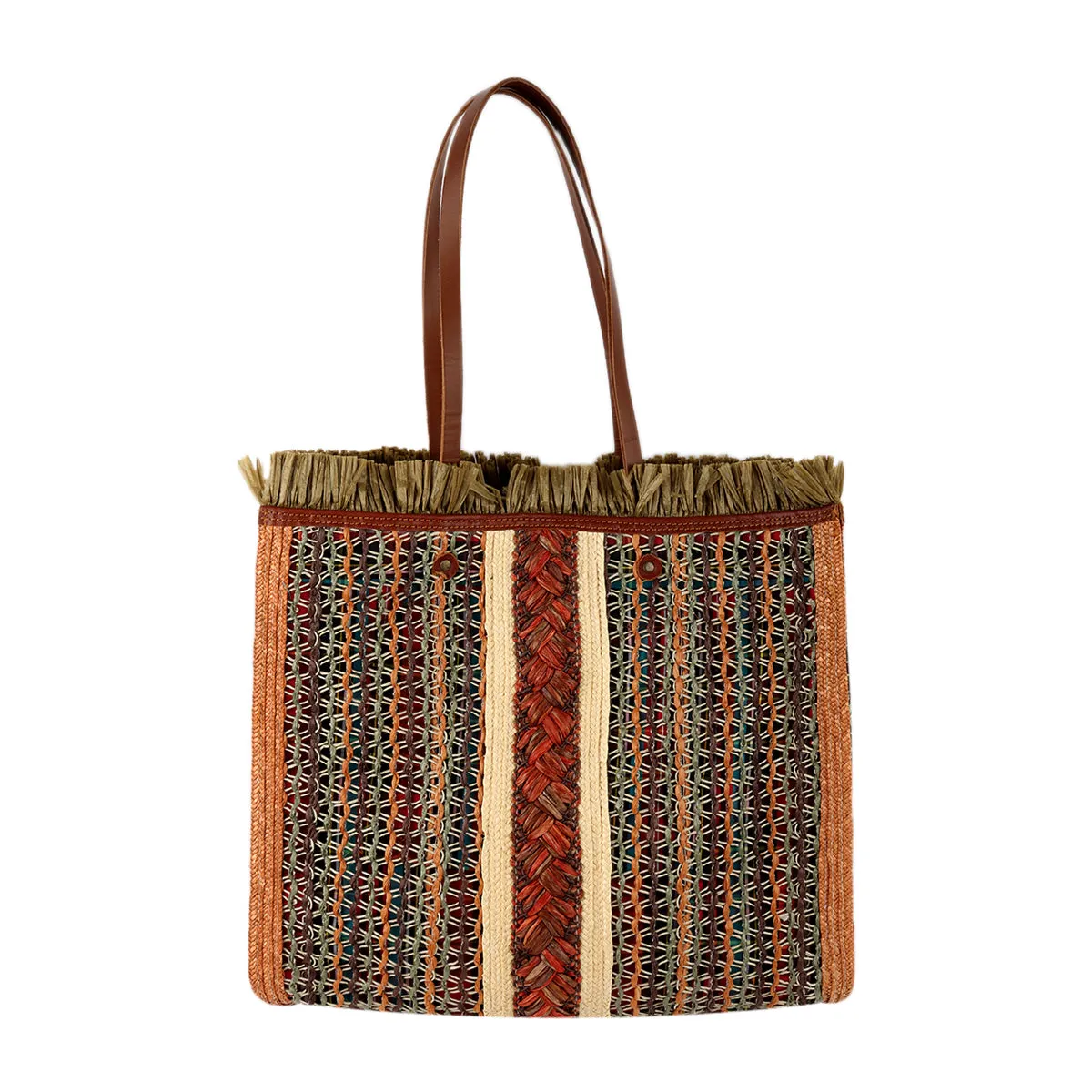 Woven Raffia Shopping Bag